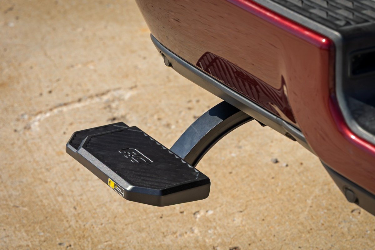 Ram 3500 Retractable Bed Step - Rear - Rough Country - Manual Pull - '19-'25